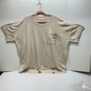 2X Top Tulip Hem Oversized Isaac Mizrahi Live A397083-Heather Oatmeal